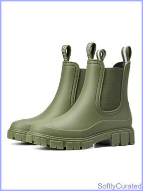 Waterproof Chelsea Ankle Rain Boots Slip-On Garden Shoes